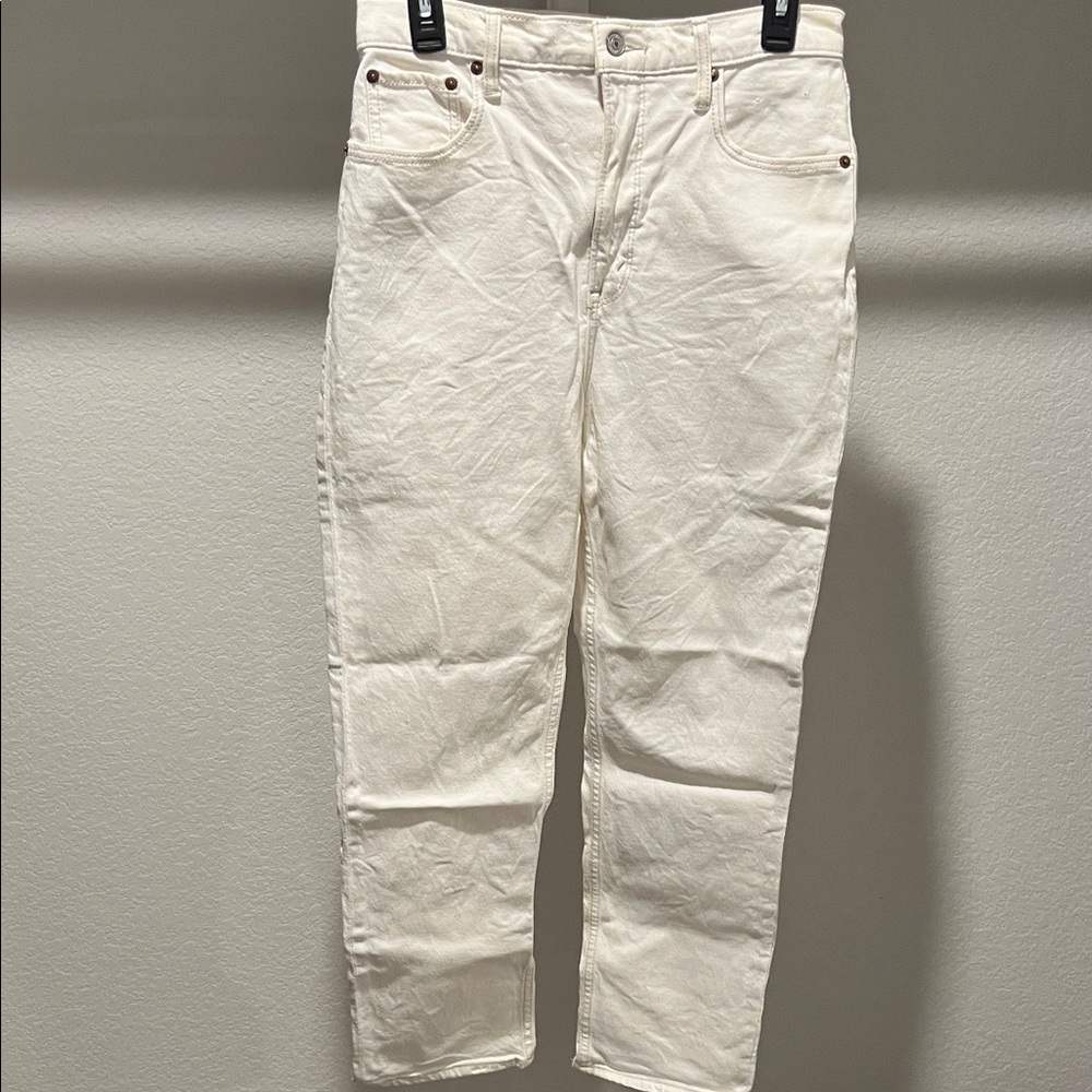 Abercrombie & Fitch Men's Off-White Straight Jeans